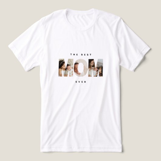 De Beste Moeder Ooit – Typografie met Fotocollage Tri-Blend Shirt (Design voorkant)