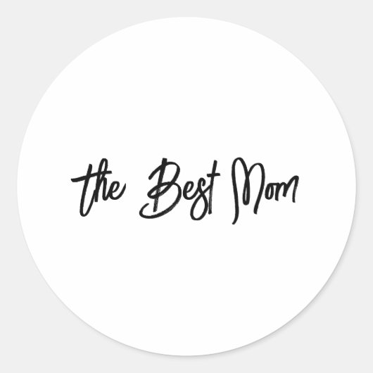 De beste moeder ronde sticker (Voorkant)