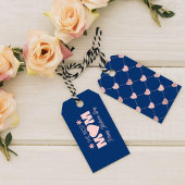 De beste moeder roze hartritme waardering cadeaulabel