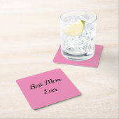 De beste moeder sms-roze kartonnen onderzetters (Insitu)