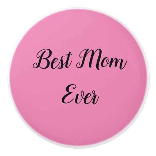 De beste moeder sms-roze keramische knop (Voorkant)