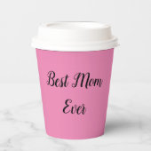 De beste moeder sms-roze papieren bekers (Voorkant)