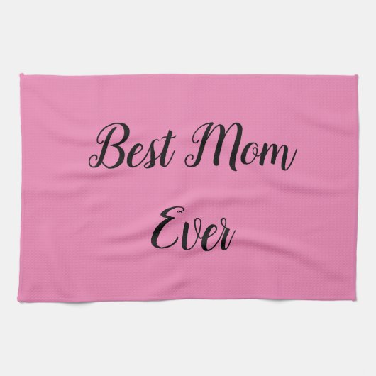 De beste moeder sms-roze theedoek (Horizontaal)