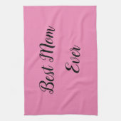 De beste moeder sms-roze theedoek (Verticaal)