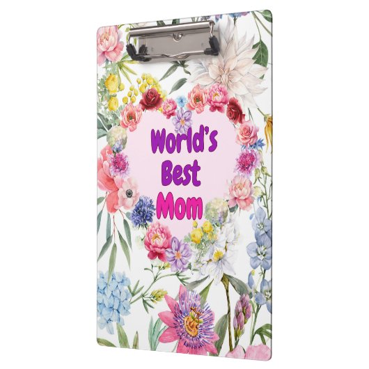 De beste moeder ter wereld - Bloemenklembord van l Klembord (Links)