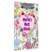 De beste moeder ter wereld - Bloemenklembord van l Klembord (Rechts)