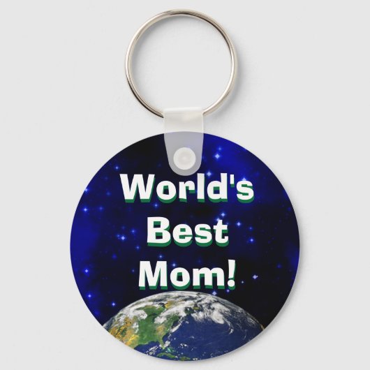 De beste moeder ter wereld. Button Sleutelhanger (Voorkant)