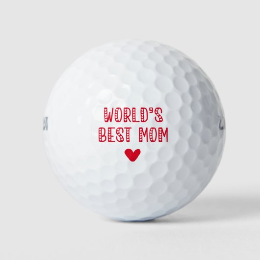 De beste moeder ter wereld. Cute Moederdag Golf Ba Golfballen (Voorkant)