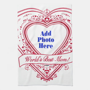 De beste moeder ter wereld. Foto Red Hearts Theedoek