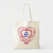 De beste moeder ter wereld. Foto Red Hearts Tote Bag (Voorkant)