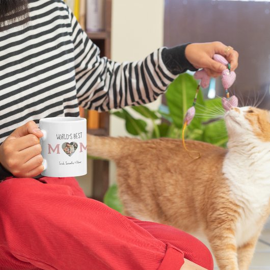 De beste moeder ter wereld - Hartfoto en aangepast Koffiemok