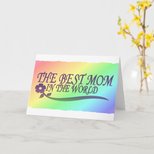 De beste moeder ter wereld kaart (Gele Bloem)