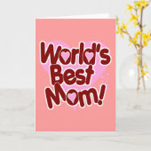 De beste moeder ter wereld. kaart (Gele Bloem)