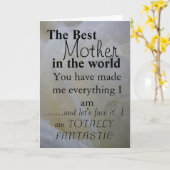 De beste moeder ter wereld kaart (Gele Bloem)