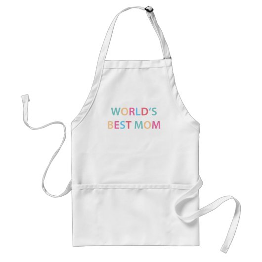 De beste moeder ter wereld kleurrijk standaard schort (Voorkant)