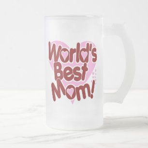 De beste moeder ter wereld. matglas bierpul