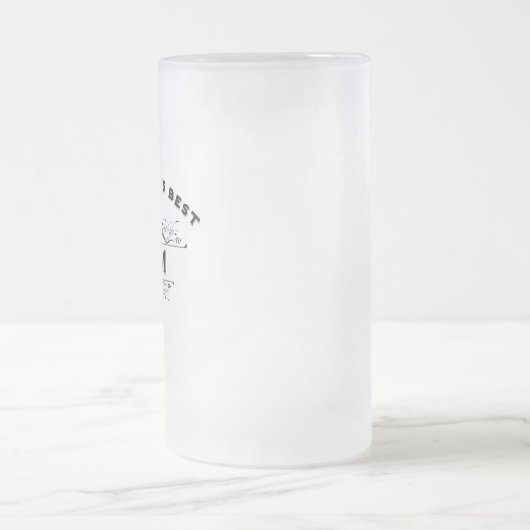 De beste moeder ter wereld matglas bierpul (Center)