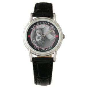 De beste moeder ter wereld met een hart horloge