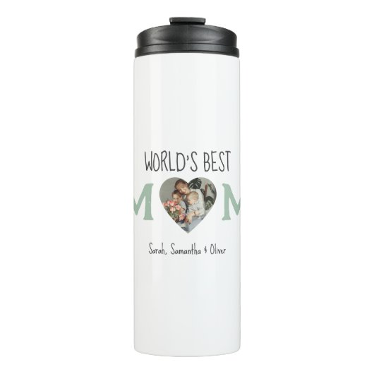 De beste moeder ter wereld - Photo Collage Gift | Thermosbeker (Voorkant)