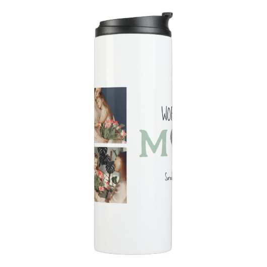 De beste moeder ter wereld - Photo Collage Gift | Thermosbeker (Gedraaid links)