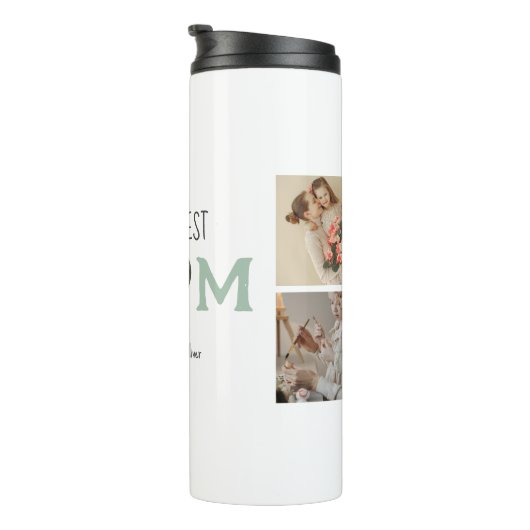 De beste moeder ter wereld - Photo Collage Gift | Thermosbeker (Geroteerd rechts)