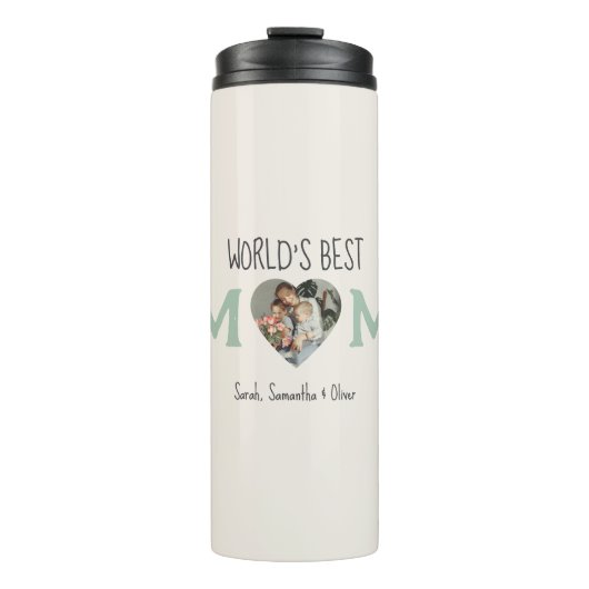 De beste moeder ter wereld - Photo Collage Gift | Thermosbeker (Voorkant)