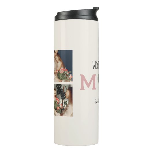 De beste moeder ter wereld - Photo Collage Gift | Thermosbeker (Gedraaid links)