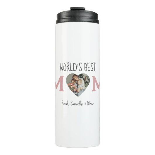 De beste moeder ter wereld - Photo Collage Gift | Thermosbeker (Voorkant)