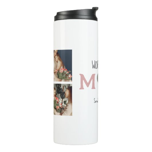 De beste moeder ter wereld - Photo Collage Gift | Thermosbeker (Gedraaid links)