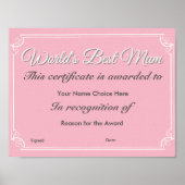 De beste moeder ter wereld poster (Voorkant)