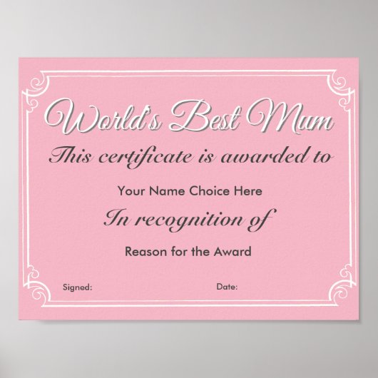 De beste moeder ter wereld poster (Voorkant)