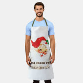 De beste moeder ter wereld, retro Santa Claus Schort (Gedragen)