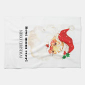 De beste moeder ter wereld, retro Santa Claus Theedoek (Horizontaal)