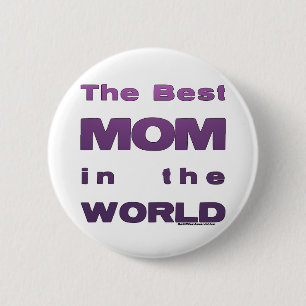 De beste moeder ter wereld ronde button 5,7 cm