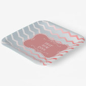 De beste moeder ter wereld, roze lijst papieren bordje (Gebogen)