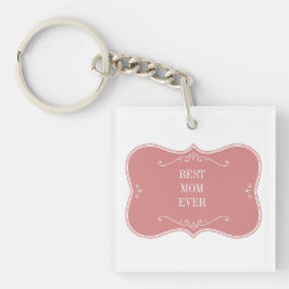 De beste moeder ter wereld, roze lijst sleutelhang sleutelhanger