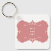 De beste moeder ter wereld, roze lijst sleutelhang sleutelhanger (Voorkant)