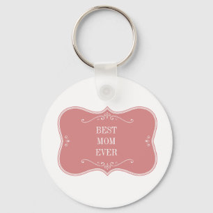 De beste moeder ter wereld, roze lijst sleutelhanger