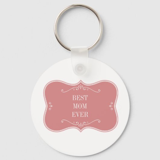 De beste moeder ter wereld, roze lijst sleutelhanger (Voorkant)
