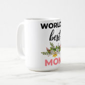 De beste moeder ter wereld zwart koffiemok (Voorkant links)