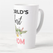 De beste moeder ter wereld zwart latte mok (Rechterhoek)