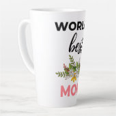 De beste moeder ter wereld zwart latte mok (Linkerhoek)
