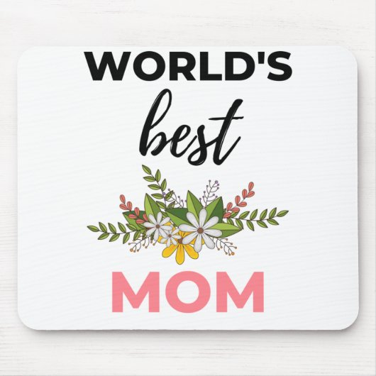 De beste moeder ter wereld zwart muismat (Voorkant)