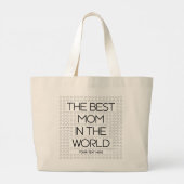 De Beste Moeder Ter Wereld Zwarte Citaat Persoonli Grote Tote Bag (Achterkant)