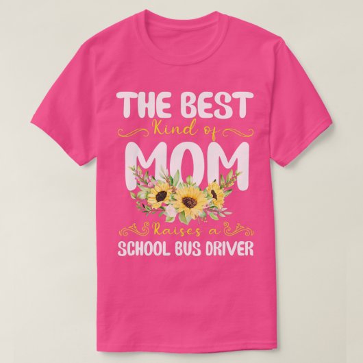 de beste moeder trekt een schoolbuschauffeur op t-shirt (Design voorkant)