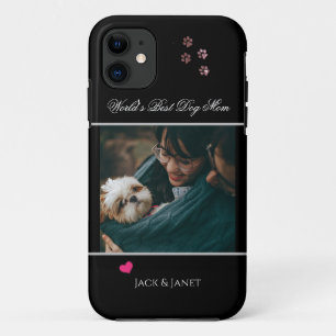 De beste moeder van Cute World   Dog Paw met hart Case-Mate iPhone Case