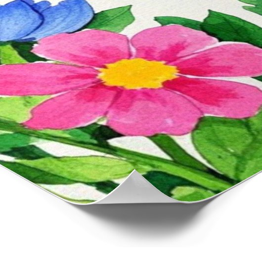 De beste moeder van de bloemenwereld poster (Hoek)