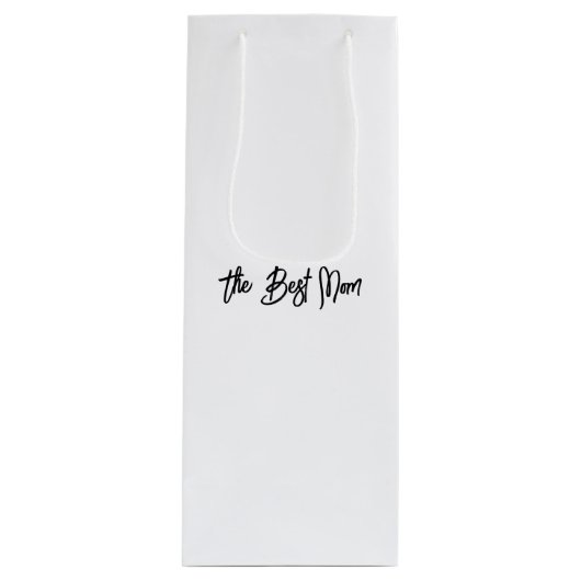 De beste moeder wijn cadeautas (Voorkant)