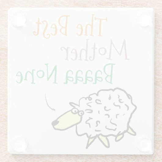 De beste moederbank is geen pijlkaarde glazen onderzetter (Achterkant)