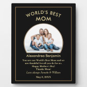 De beste Moederdag foto van mama personaliseren Fotoplaat (Voorkant)